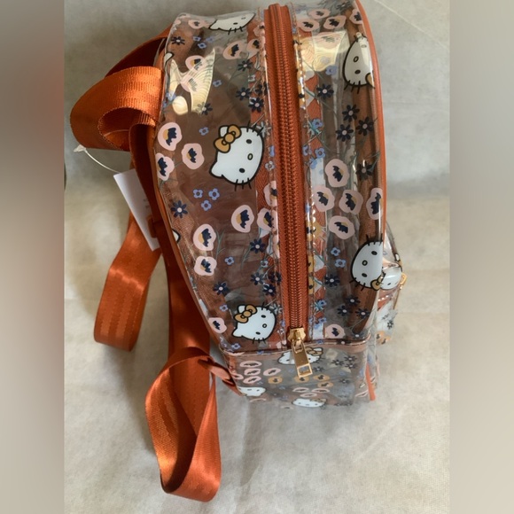NWT Hello Kitty Clear Mini Backpack - All Over Floral Hello Kitty Print - Picture 8 of 11